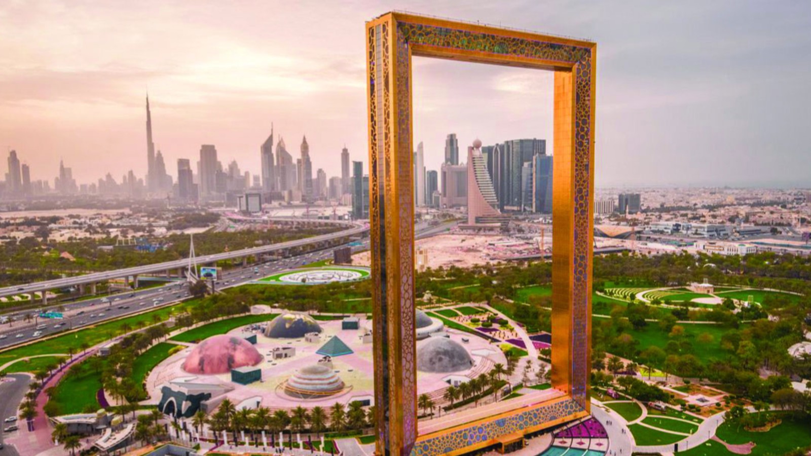 Panoramic View of Dubai Cityscape with Burj Khalifa | Explore Dubai Attractions